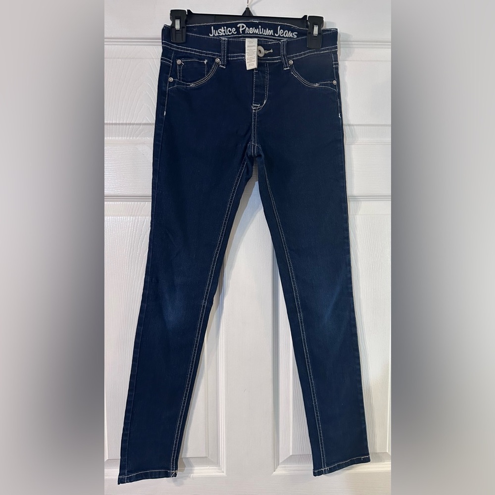 Justice Girls Dark Blue Skinny Jeans